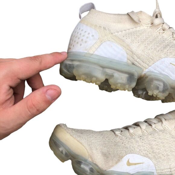Rare 2017 Nike Air VaporMax 2 Light Cream Size 8W - Picture 15 of 16